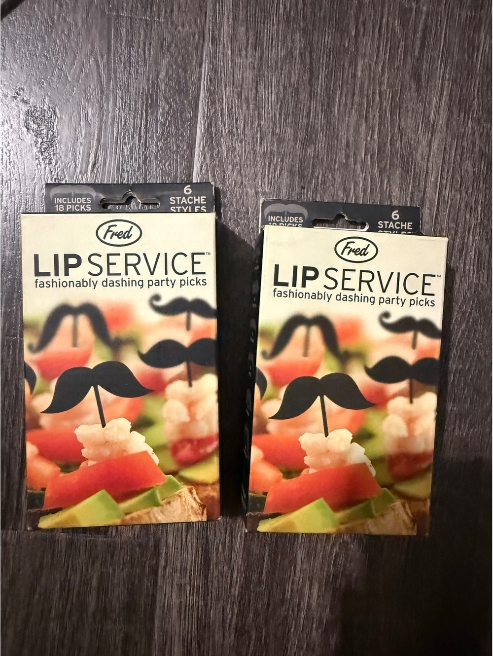 Mustache beard prank Lip Service Mustache Party Food Picks